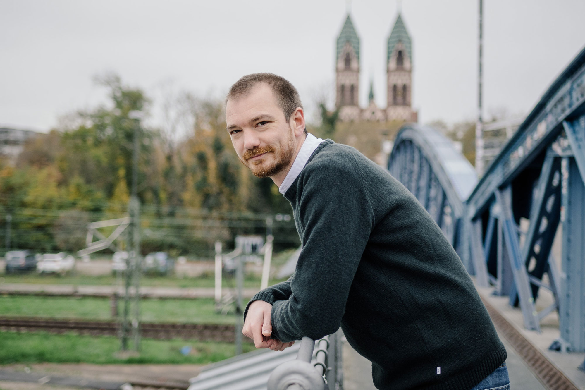 Ludwig Striet auf der Blauen Brücke